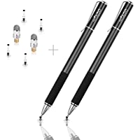 Mixoo - Lápiz capacitivo de precisión con disco para pantalla táctil- 2 en 1- compatible con smartphones y tablets